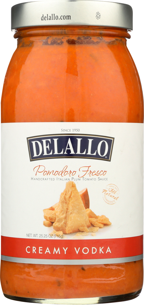 DELALLO: Sauce Vodka Creamy Pomodoro Fresco, 25.25 oz - 0072368124377