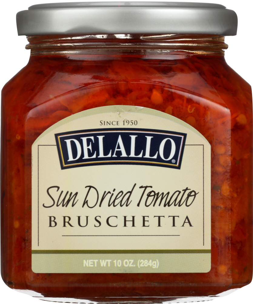 DELALLO: Sun Dried Tomato Bruschetta, 10 oz - 0072368136011