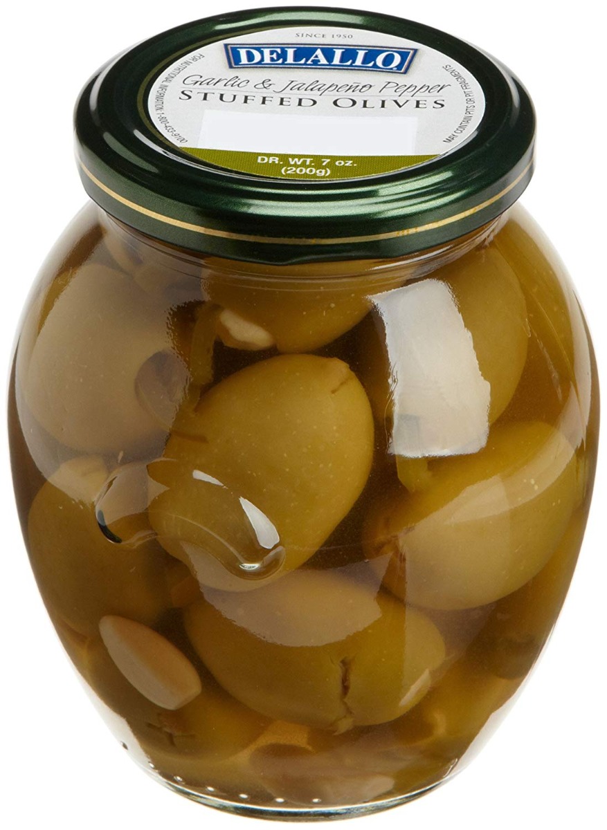 DELALLO: Olive Stuffed Jalapeno Garlic, 7 oz - 0072368174099