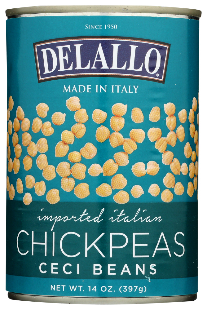 DELALLO: Bean chick Peas, 14 oz - 0072368235028