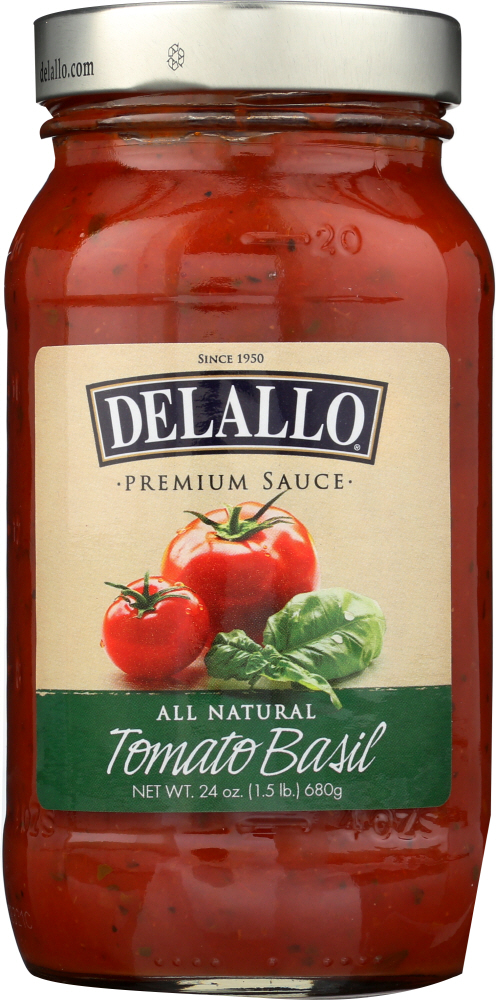 DELALLO: Sauce Tomato Basil, 24 oz - 0072368420424