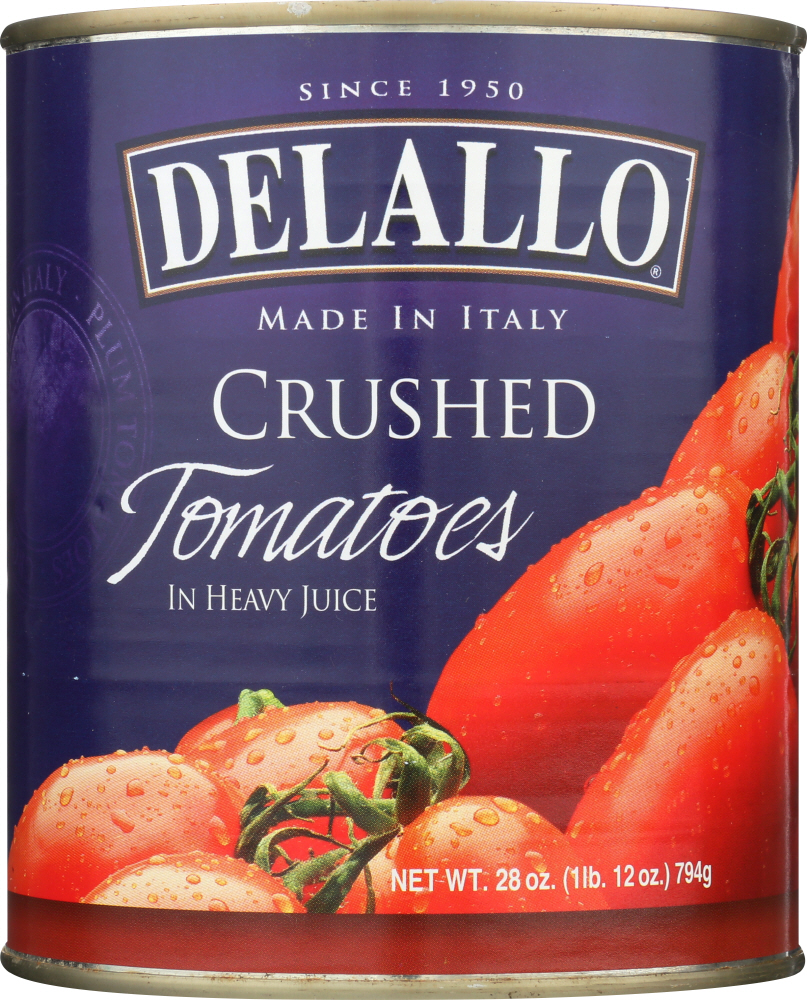 DELALLO: Italian Crushed Tomatoes In Heavy Juice With Basil, 28 oz - 0072368423210