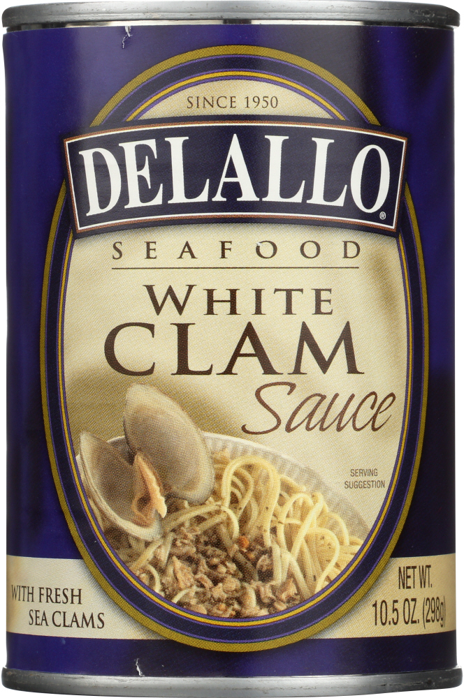 DELALLO: Clam Sauce White, 10.5 oz - 0072368424996