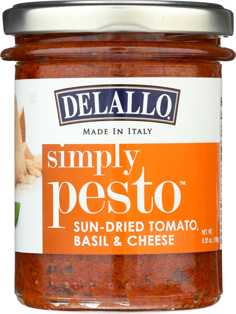 DELALLO: Pesto Sundried Tomato Basil Cheese, 6.35 oz - 0072368426938
