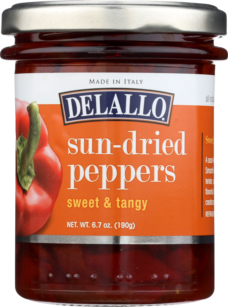 Delallo, Sun-Dried Peppers, Sweet & Tangy - 072368426945