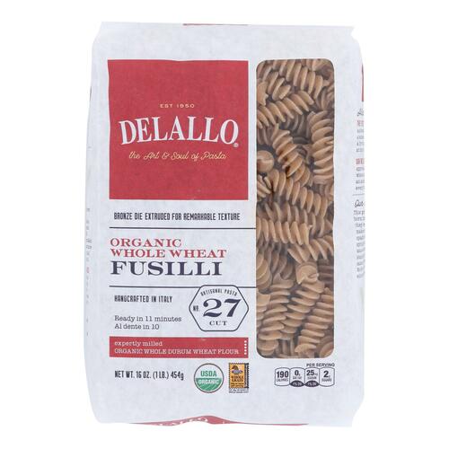 Organic Whole Durum Wheat Flour Macaroni Product Fusilli - 072368508610