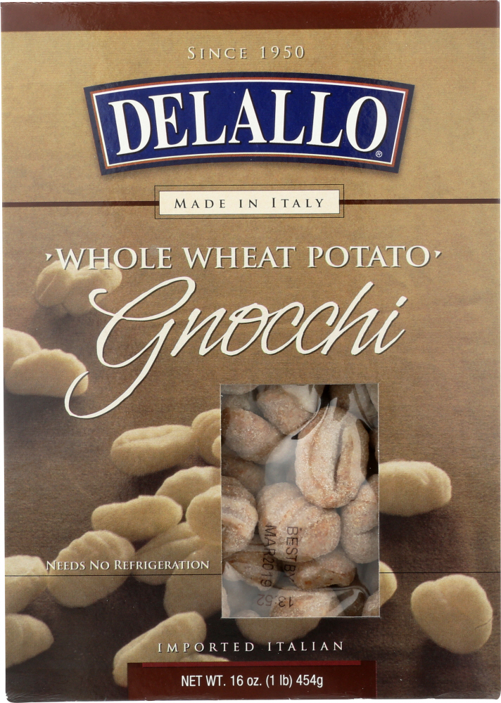 DELALLO: Gnocchi Potato Whole Wheat, 16 oz - 0072368510620