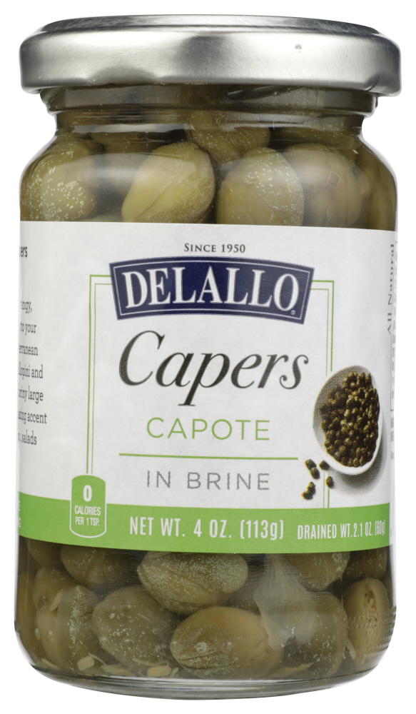 DELALLO: Capers Capote in Brine, 4 oz - 0072368533605