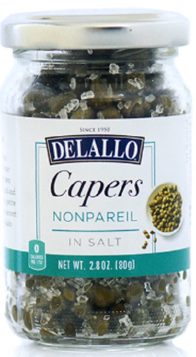 DELALLO: Capers Nonpareil in Salt, 2.8 oz - 0072368533612