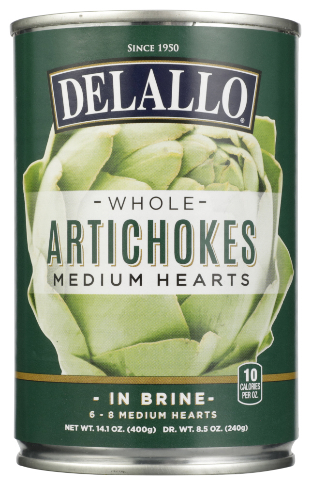 DELALLO: Artichoke Heart 6-8 Counts, 14.1 oz - 0072368909684
