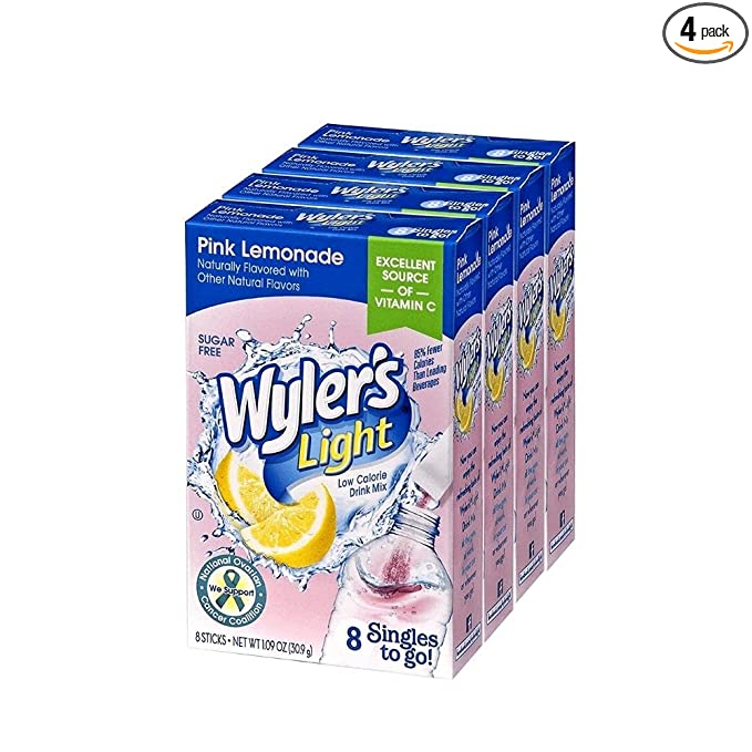Wyler'S Light, Low Calorie Soft Drink Mix, Pink Lemonade - 072392352432