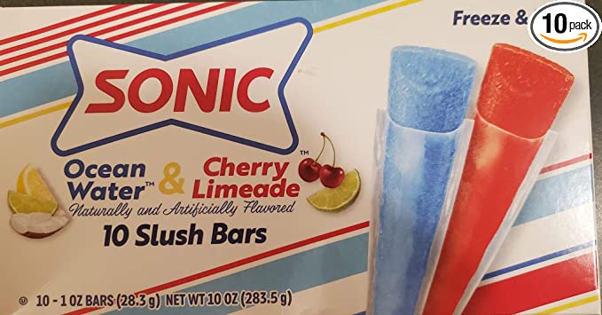  Sonic Freezer Bars (Cherry Limeade,Ocean Water, 1 oz.)  - 072392614912