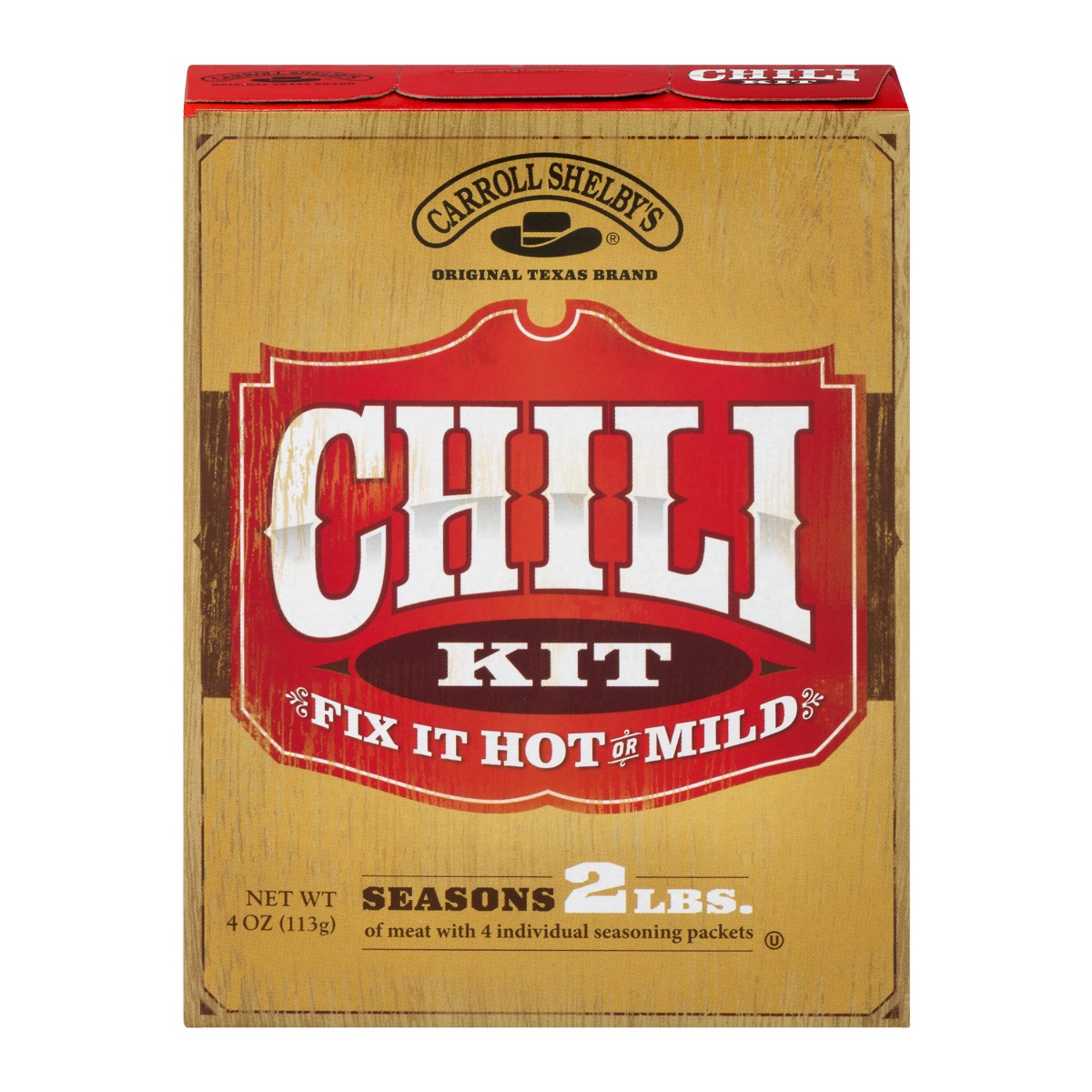 Carroll Shelby’s: Chili Kit, 4 oz - 0072396100015