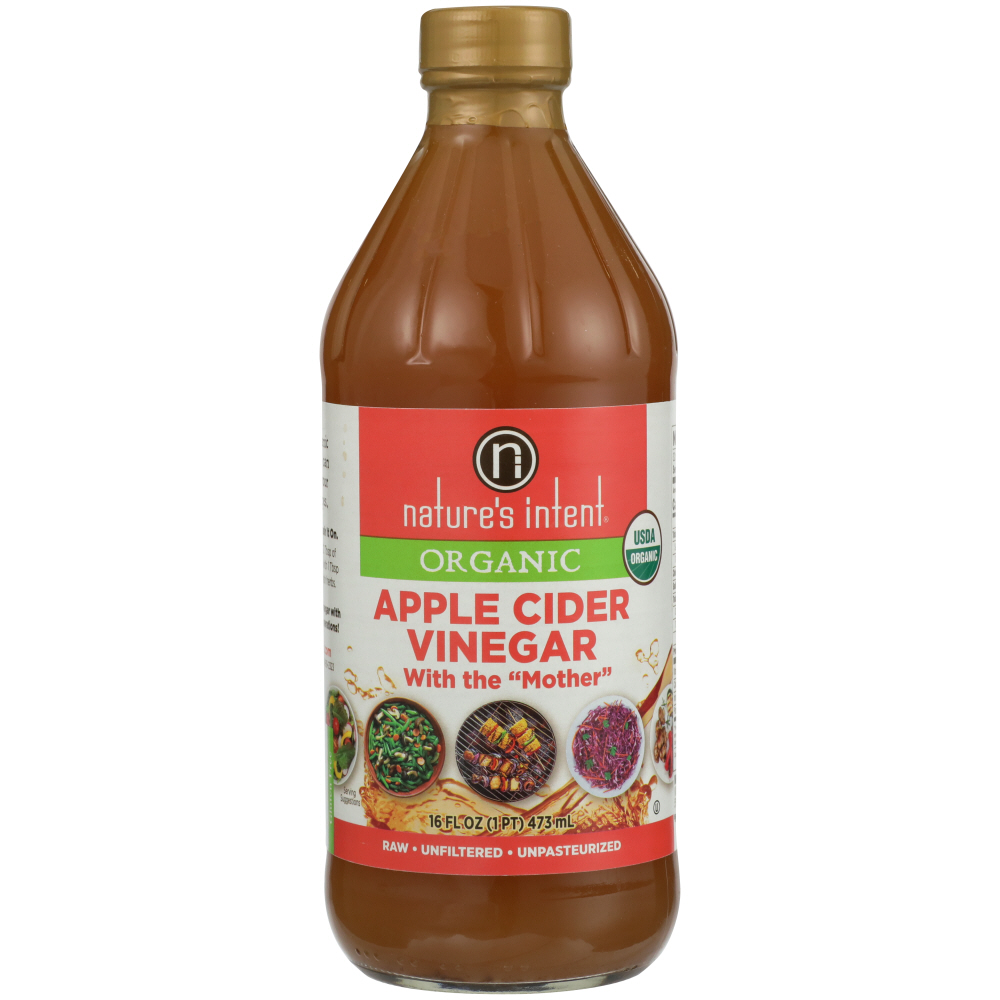 NATURES INTENT: Vinegar Apple Cider Organic, 16 fo - 0072412681351
