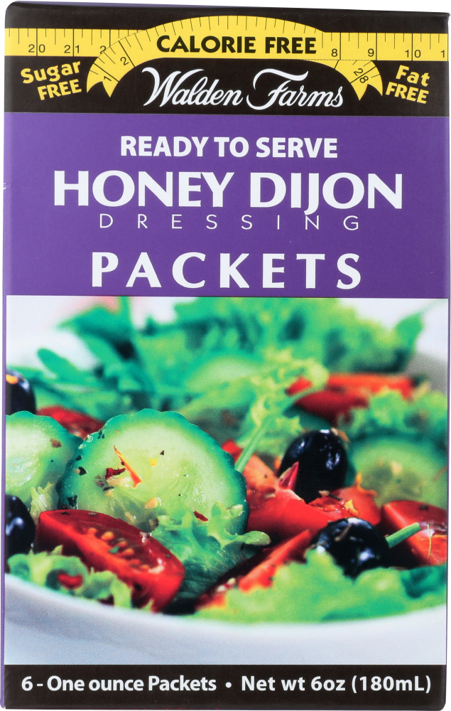 WALDEN FARMS: Honey Dijon Dressing 6 Packets, 6 oz - 0072457322448