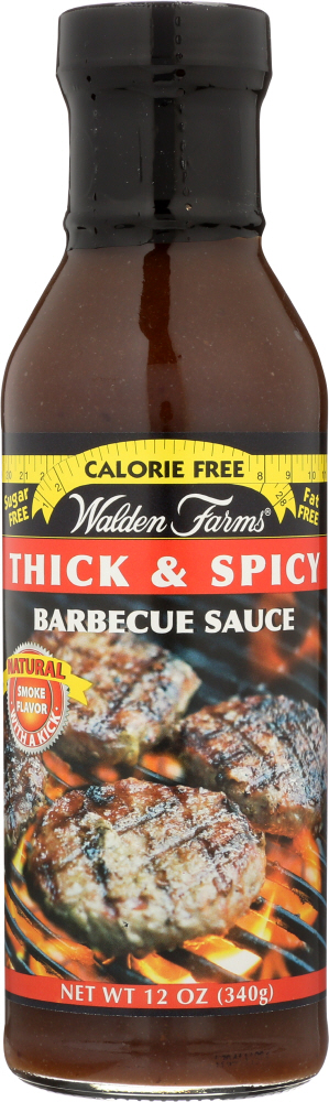 WALDEN FARMS: Calorie Free Barbecue Sauce Thick & Spicy, 12 oz - 0072457550339