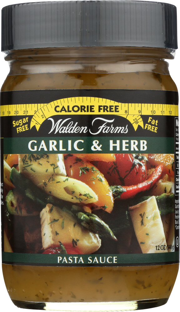 WALDEN FARMS: Calorie Free Pasta Sauce Garlic & Herb, 12 oz - 0072457980990