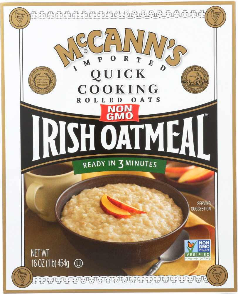 Mccann's Irish Oatmeal Quick Cooking Rolled Oats - Case Of 12 - 16 Oz. - 0072463000217