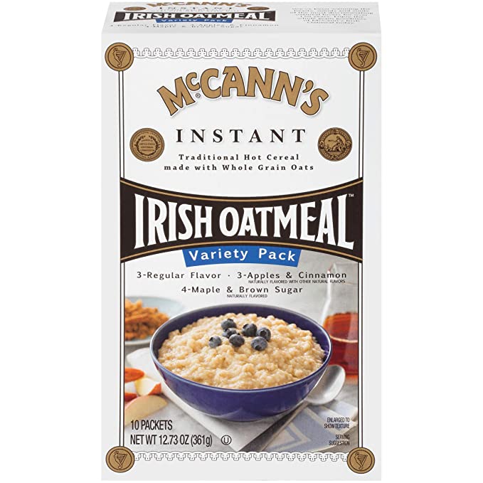 McCann's Instant Oatmeal, Three Flavor Variety Pack, 10 Count - 072463000262