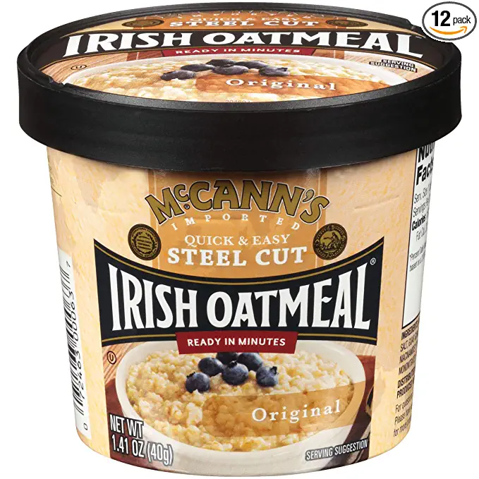 McCann's Instant Oatmeal Cup, Original, 1.4 Ounce (Pack of 12) - 072463000637