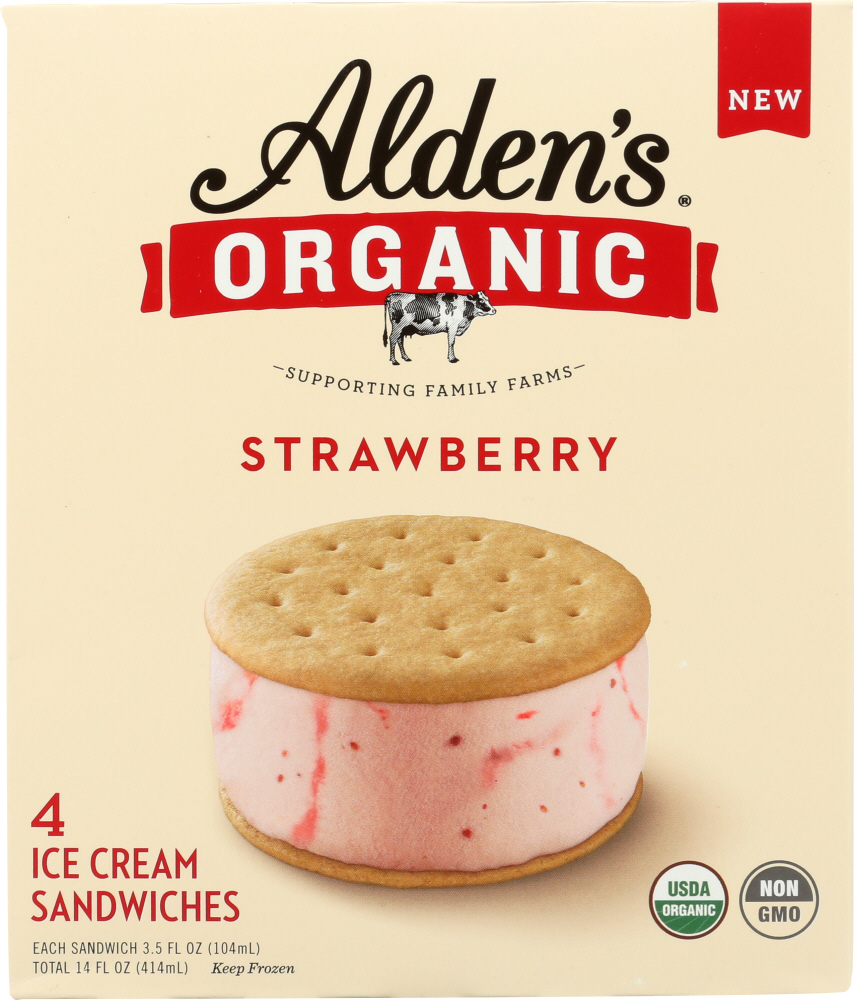 Strawberry Round Sammies Ice Cream Sandwich, Strawberry - 072609047540