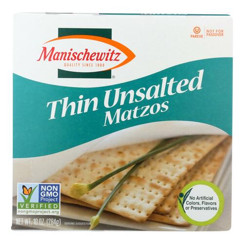 Manischewitz - Thin Tea Matzo - Case Of 12 - 10 Oz. - 072700000406