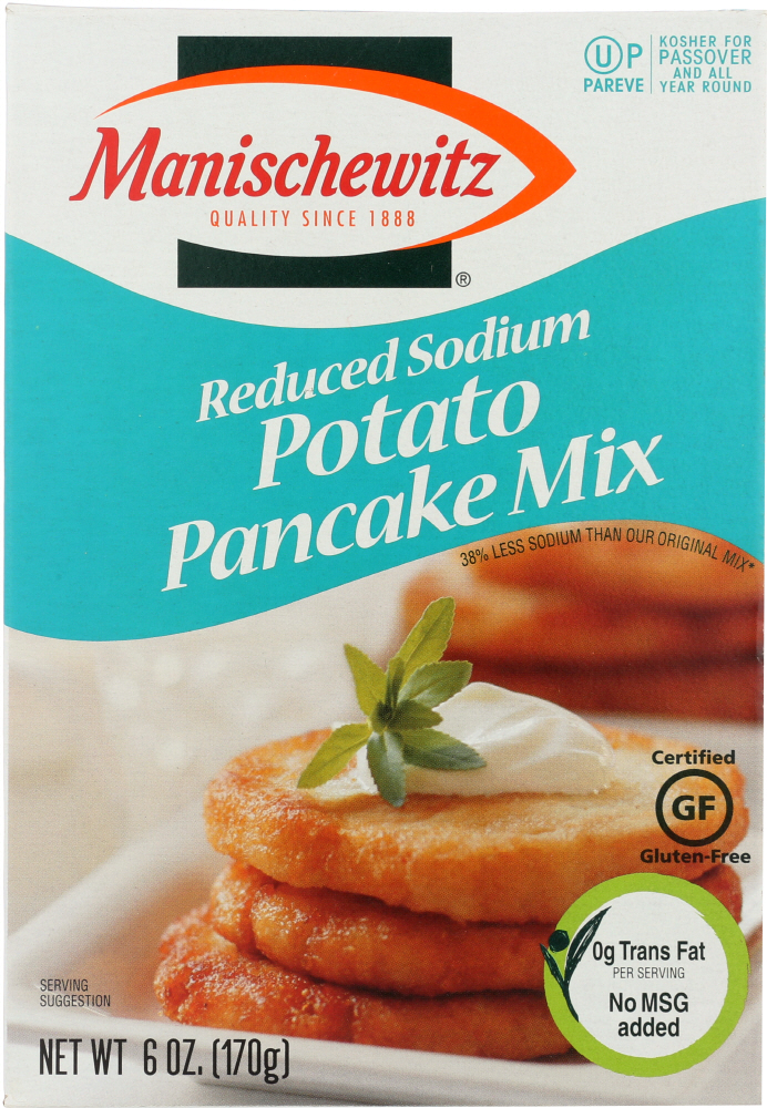  MANISCHEWITZ Reduced Sodium Potato Pancake Mix, 6 OZ  - 072700000673