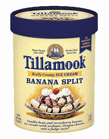 TILLAMOOK: Banana Split Ice Cream, 56 oz - 0072830070010
