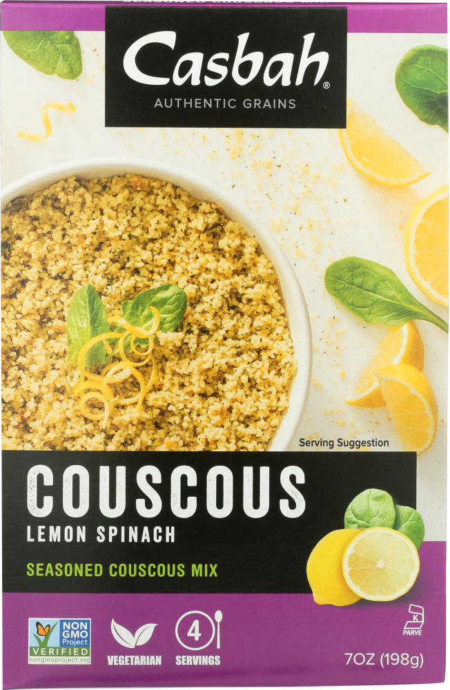 CASBAH: Lemon Spinach Couscous, 7 oz - 0072934971145