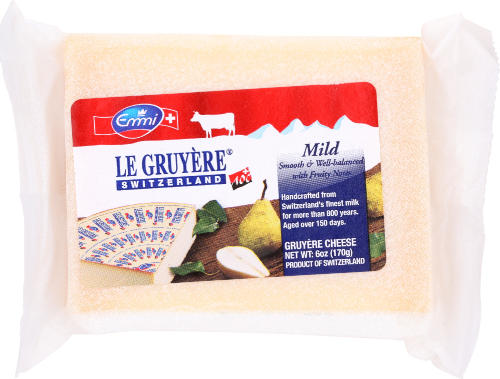 EMMI: Mild Gruyere Cheese, 6 oz - 0073015001720