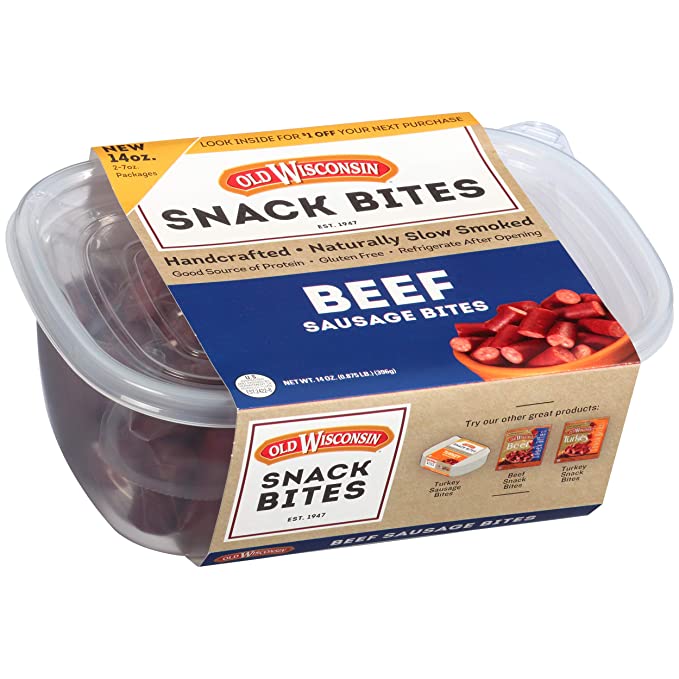Old Wisconsin, Beef Sausage Snack Bites - 073170169808