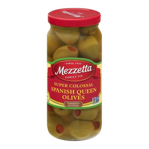 Mezzetta Super Colossal Pimiento Stuffed Spanish Queen Olives - Case Of 6 - 10 Oz. - 073214001088