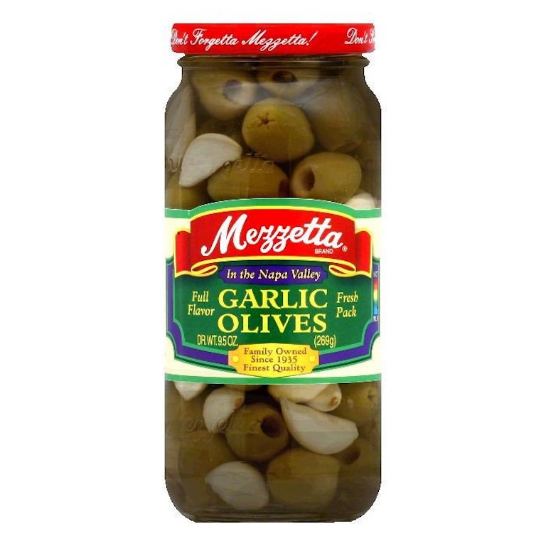 MEZZETTA: Garlic Olives, 9.5 oz - 0073214001644