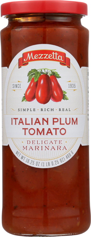 MEZZETTA: Italian Plum Tomato Delicate Marinara, 16.25 oz - 0073214002863