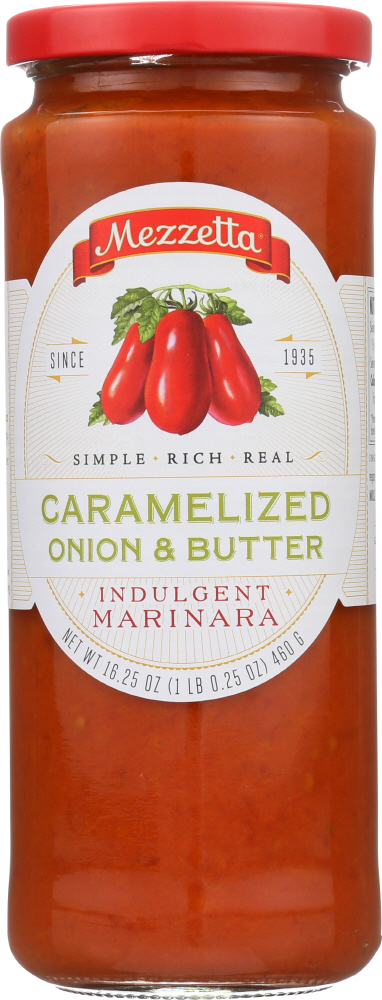 MEZZETTA: Caramelized Onion & Butter Indulgent Marinara, 16.25 oz - 0073214002870