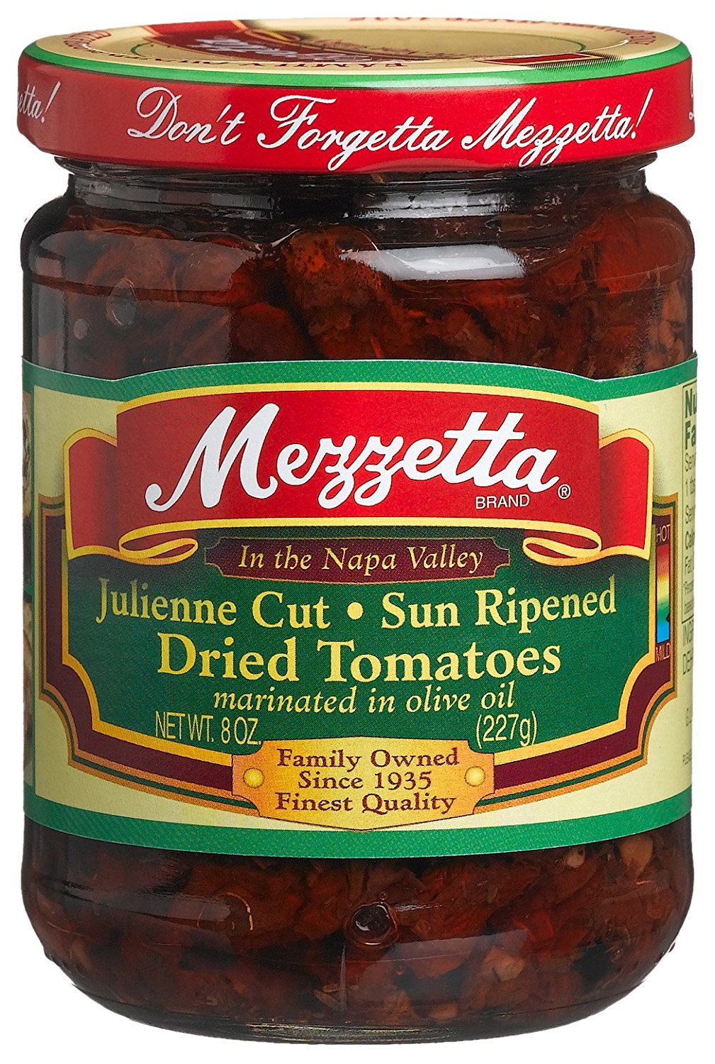 MEZZETTA: Juliene Cut Sun-Ripened Dried Tomatoes, 8 Oz - 0073214006069