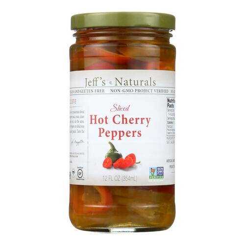 Jeff's Natural Jeff's Natural Hot Cherry Pepper - Hot Cherry Pepper - Case Of 6 - 12 Oz. - 0073214007431