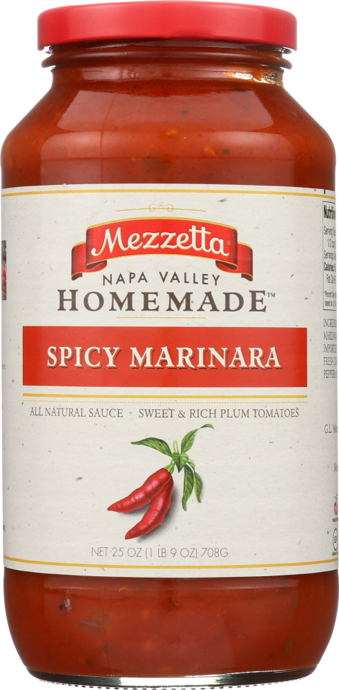 MEZZETTA: Napa Valley Bistro Spicy Marinara Sauce, 25 oz - 0073214009404