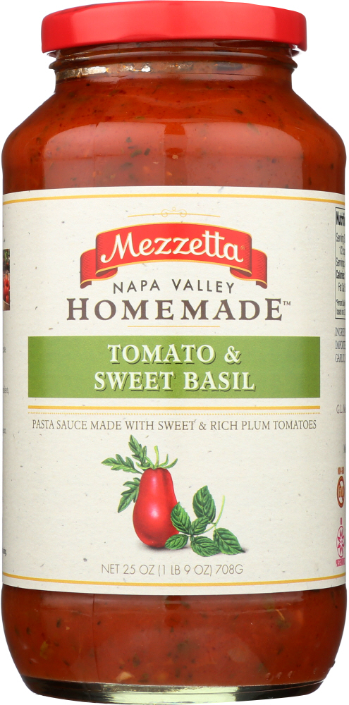 MEZZETTA: Napa Valley Bistro Tomato Basil Pasta Sauce, 25 oz - 0073214009473