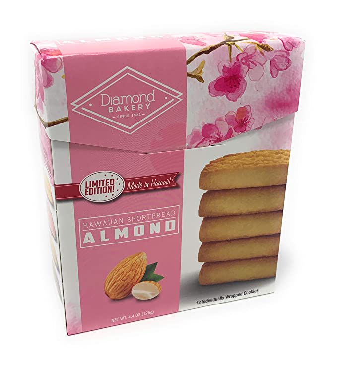  Diamond Bakery Hawaiian Shortbread Almond Cookies 4.4oz  - 073218340756