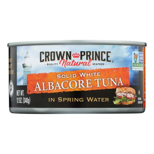 Crown Prince Albacore Tuna In Spring Water - Solid White - Case Of 12 - 12 Oz. - 073230008504