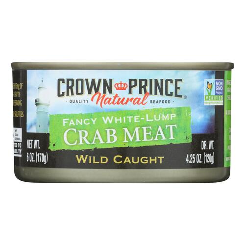 CROWN PRINCE: Fancy White Crab Meat, 6 oz - 0073230008573