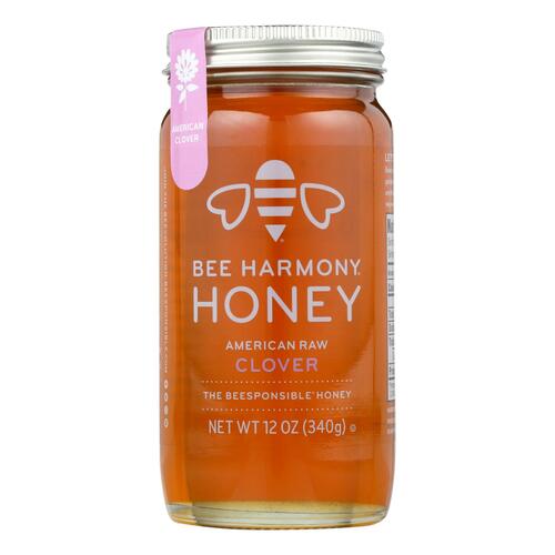 Bee Harmony - Honey - American Raw Clover - Case Of 6-12 Oz. - 073299120049