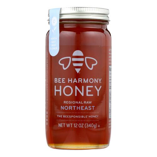 BEE HARMONY: Regional Raw Northeast Honey, 12 oz - 0073299120261