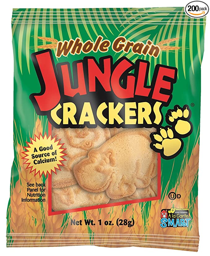 Readi-Bake BeneFIT 200ct Whole Grain Jungle Animal Cracker Snacks, 1 Ounce (Pack of 200) - 073321390853