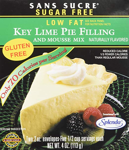 SANS SUCRE: Key Lime Pie Filling and Mousse Mix, 4 oz - 0073347220004