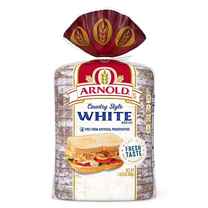  Arnold Country White Bread, Soft Texture & Homemade Taste, 24 oz  - 073410003053