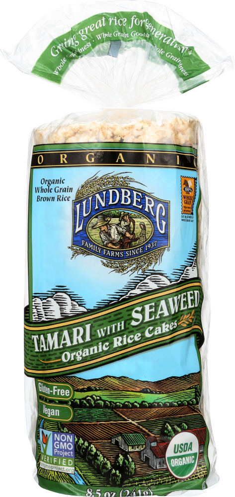 Tamari With Seaweed Umami & Savory Organic Whole Grain Rice Cakes, Tamari With Seaweed Umami & Savory - 073416000131