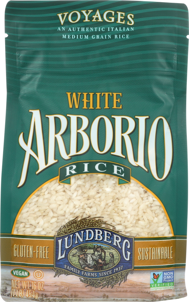 LUNDBERG: White Arborio Rice Gluten-Free, 1 lb - 0073416003026