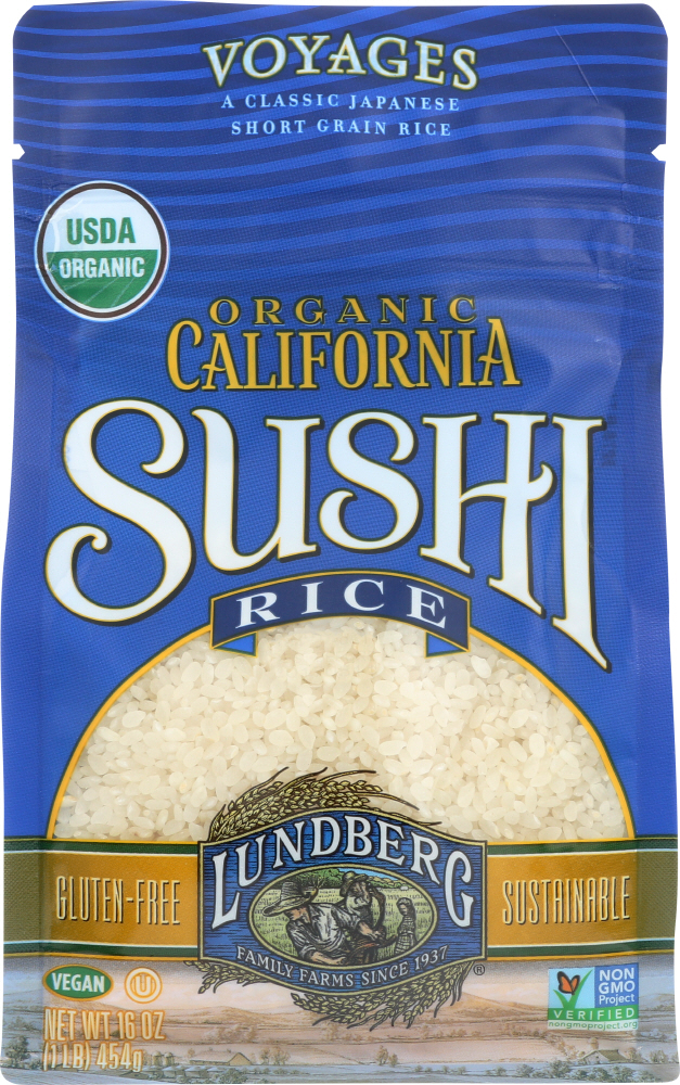 LUNDBERG: Organic California Sushi Rice, 1 lb - 0073416003088